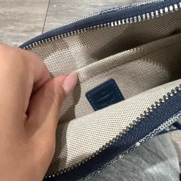 MCM Monogram Blue Canvas Adjustable Shoulder Bag - Picture 8 of 10